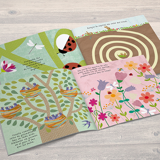 Ilustración, diseño y maquetación de 4 cuadernos de actividades para Ángels Navarro. Cliente: Círculo de lectores